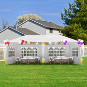 10x20ft Outdoor Tent Waterproof Gazebo Marquee Canopy - 4 Removeable Sidewalls