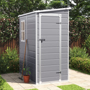 Large Plastic Shed 8x8 6x8 5x4FT Outdoor Garden Tools Storage House with 2 Doors