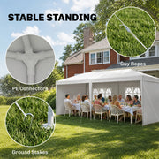 6m x 3m Garden Gazebo Marquee Canopy Party Tent Canopy Patio White