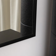 Large Black Thin Framed Wall Mirror 100cm x 50cm