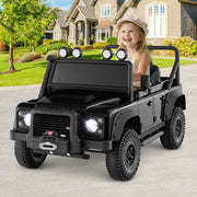 Land Rover Defender Toy Car 12V Kids Ride On Car Black Licensed