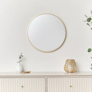 Round Gold Wall Mirror - 50cm x 50cm Home Accessories