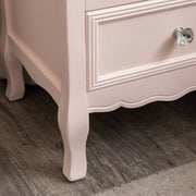 Pink 3 Drawer Bedside Table - Sophia Pink Range