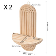2pcs Wooden Wall Shelf Floating Shelf Home Decor