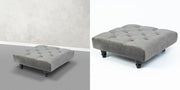 Large Square Footstool Coffee Table Upholstery Fabric Footstools Matching Button