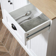 Kitchen Cupboard Storage Cabinet with Adjustable Shelves, White