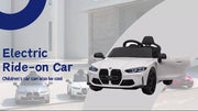 AIYAPLAY 12V BMW M4 Licensed Kids Electric Car w/ Remote, Suspension, White