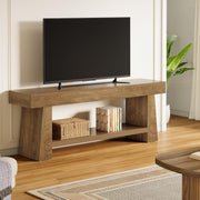 63-Inch Modern Wooden TV Stand with Open Storage Shelf for 55/60/65/70-Inch TVs