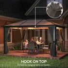 3.6 x 4m Aluminium Hardtop Gazebo Canopy with Polycarbonate Roof & Sidewalls