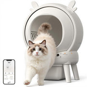 65L Self-Cleaning Automatic Cat Litter Box Cabinet App Control Safety Detector