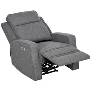 Electric Armchair, Fabric Recliner Chair with USB Port, Charcoal Grey
