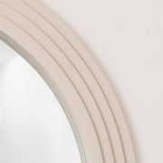 Large Beige Arched Wall Mirror - 90cm x 75cm