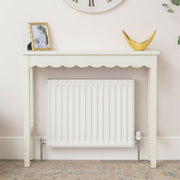 Ivory Scalloped Console Table - 93cm x 81cm