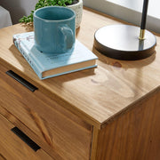 Industrial Wooden Bedside Cabinet End Side Tables Nightstand Storage 2 Drawer