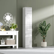 190cm High Gloss Slimline Bathroom Tallboy Free Standing Cabinet Tall Storage