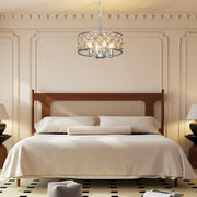 Crystal Chandelier w/Adjustable Height, 4-Light Ceiling Light Refurbished