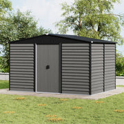 12x8ft Garden Shed Storage House with Double Sliding Door Outdoor Utility Tools
