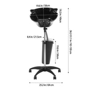 Mobile Portable Shampoo Sink Salon Hair Washing Basin Sink BackWash Hairdresser