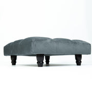 Large Square Footstool Coffee Table Upholstery Fabric Footstools Matching Button