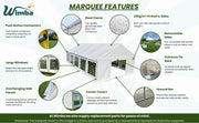 Marquee Gazebo HEAVY DUTY COMMERICAL 220gsm PE Ground Bar 4x6 4x8 5x10 6x12 7x14