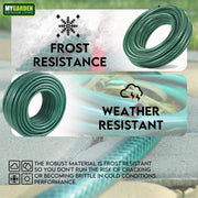Heavy Duty Reinforced Garden Hose Pipe Braided PVC Watering Hose (Green) 50/100M