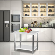 Commercial Catering Work Top Table Stainless Steel Bench Kitchen Food Storage