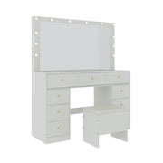 Dressing Table With Drawers Mirror Stool Set Makeup Desk Vanity Table Bedroom
