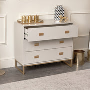 Large 3 Drawer Chest of Drawers and Pair of Bedside Tables bedroom furniture set