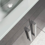 Bathroom Sink Cabinet 51cm Anthracite Storage Cupboard & Glass Basin | Newton