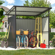2x2.2m Hardtop Grill Gazebo Outdoor Metal Lean-to Pergola Patio BBQ Shelter