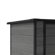 Wood Effect Plastic Garden Storage Shed Outdoor Storage House Tool Sheds 7 x 4FT