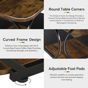 39.25-Inch Square Coffee Table Modern Wooden Accent Center Table for Living Room