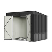 8ft x 6ft Metal Garden Shed Waterproof Outdoor Storage Shed with Foundation Kit