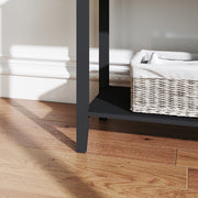 Black 2 Drawer Console / Dressing Table - Hales Black Range