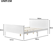 3FT Single Bed !SALE! Solid Pine Wood White Frame 90x190cm Wooden
