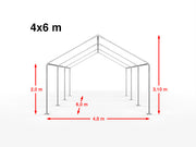 4x6m Marquee Gazebo Shelter Party Tent, PE 450 N white