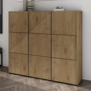 Shoe Storage Cabinet Wooden Shoe Rack Space-saving 3 Units 6 Tiers Many Colors