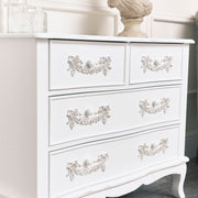 White Wooden Chest of Drawers Storage Unit Shabby French Chic Bedroom Furniture
