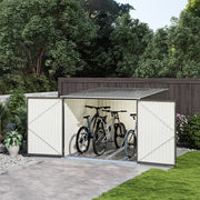Outdoor Lockable Bicycle Shed Bike Storage Tool Box Garden Garbage Bin Shed