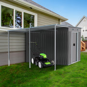 Metal Garden Shed 8 X 6, 8 X 8, 8 X 10 ft Storage Shed House with Extended Roof