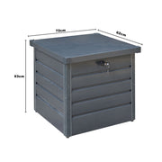 200L Galvanised Steel Outdoor Garden Tool Storage Chest Utility Cushion Box Shed