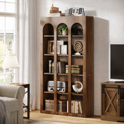 5-Tier Arched Bookshelf, 70.87'' Tall Modern Bookcase Freestanding Shelving Unit