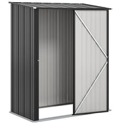 5ft x 3ft Outdoor Storage Shed w/ Lockable Door for Garden, Black