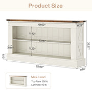 63-Inch Long Console Table Modern Narrow Entryway Table with Storage for Hallway