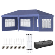 3 x 6m Heavy Duty Gazebo Marquee Party Tent with Storage Bag Blue