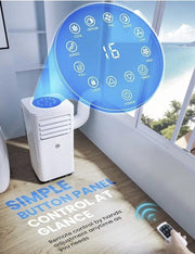 Portable Air Conditioner 9000 BTU 4-in-1 Dehumidifier Cooling Fan Remote Control