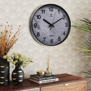 30cm Grey Marble Wall Clock Silent Living Room Bedroom Office Home Decor UK