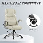 High Back Executive Office Chair w/ Adjustable Lumbar Flip-up Arms Refurbished