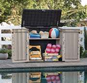 Large Keter Store Garden Lockable Storage Box XL Shed Outside Bike Bin Tools