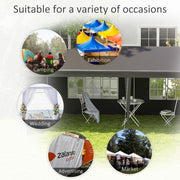 6m x 3m Garden Gazebo Marquee Canopy Party Tent Canopy Patio Dark Grey Outsunny